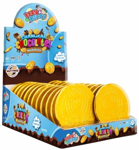 Picture of Milk Chocolate Coin Chanukah Large Medallion Gold Wrapper 24 Count